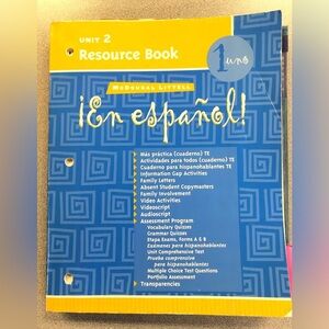 VTG En Espanol 1 Unit 2 Resource Book McDougal Littell 2004